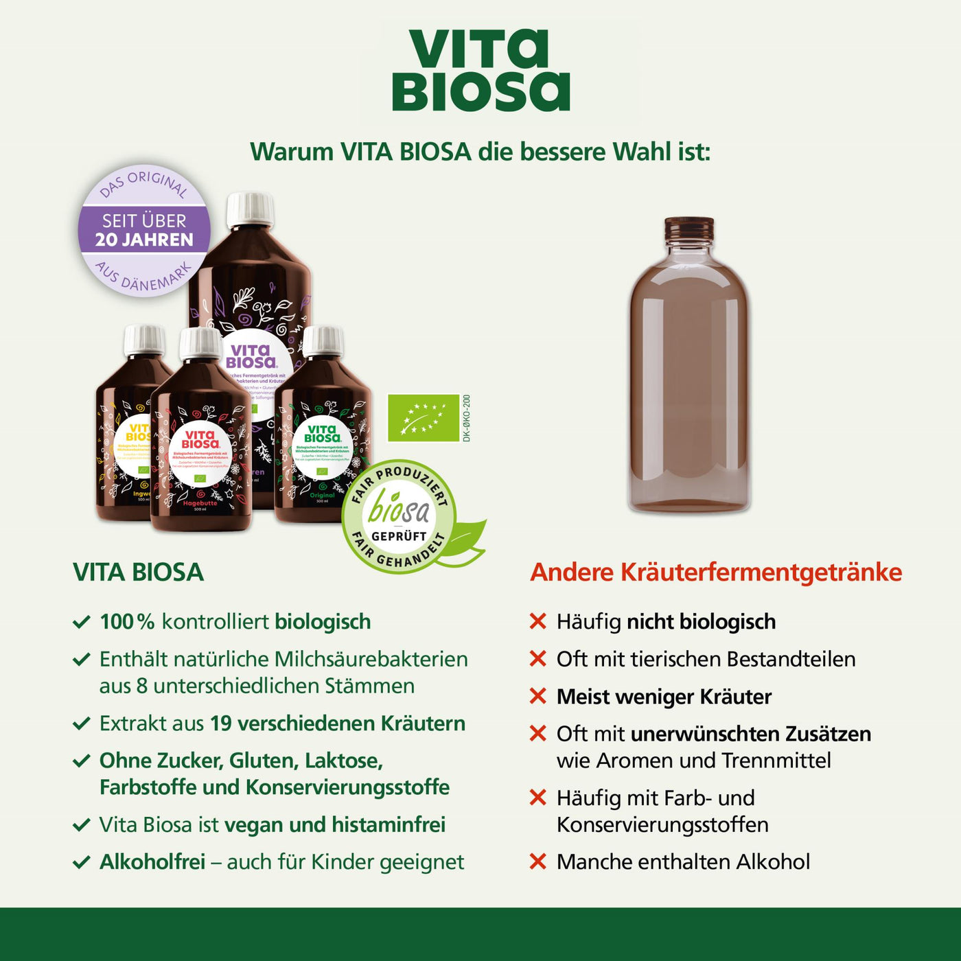 Vita Biosa Beeren, 500 ml, bio